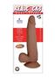 Realcocks Dual Layered #5 Bendable Dildo Thin Tip 8in - Caramel