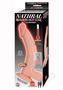 Natural Realskin Hot Cock Curved Warming Rechargeable Dildo 8in - Vanilla