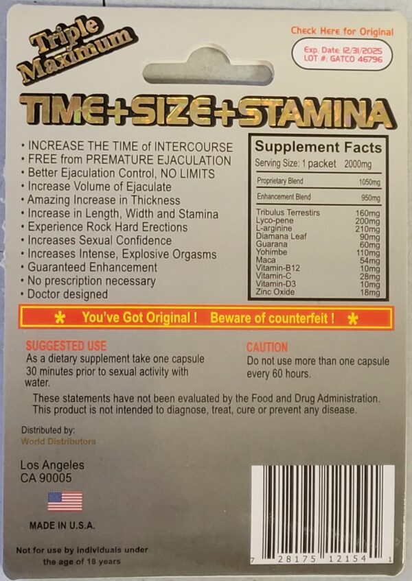 PILLS TRIPLE WILD PLATINUM 2000MG