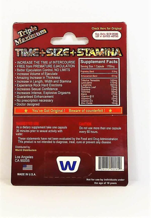 PILLS TRIPLE WILD EXTREME 1750MG PINK - Image 2