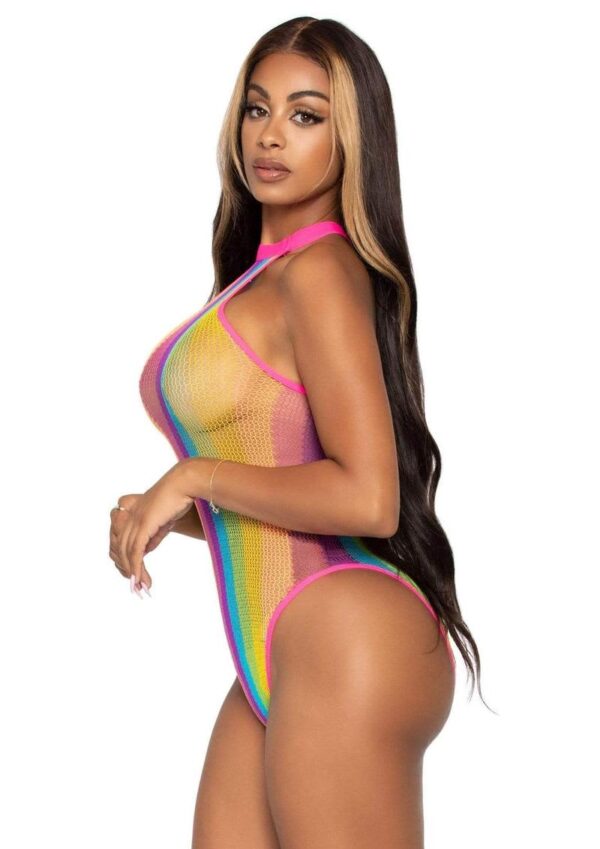 LA 81556 RAINBOW STRIPPED BODYSUIT MULTICOLOR - Image 3