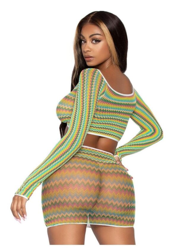 LA 81629 2PC ZIG ZAG SET GREEN - Image 3