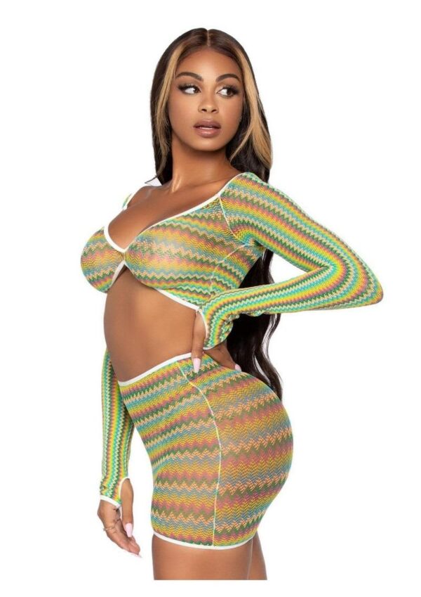 LA 81629 2PC ZIG ZAG SET GREEN - Image 2