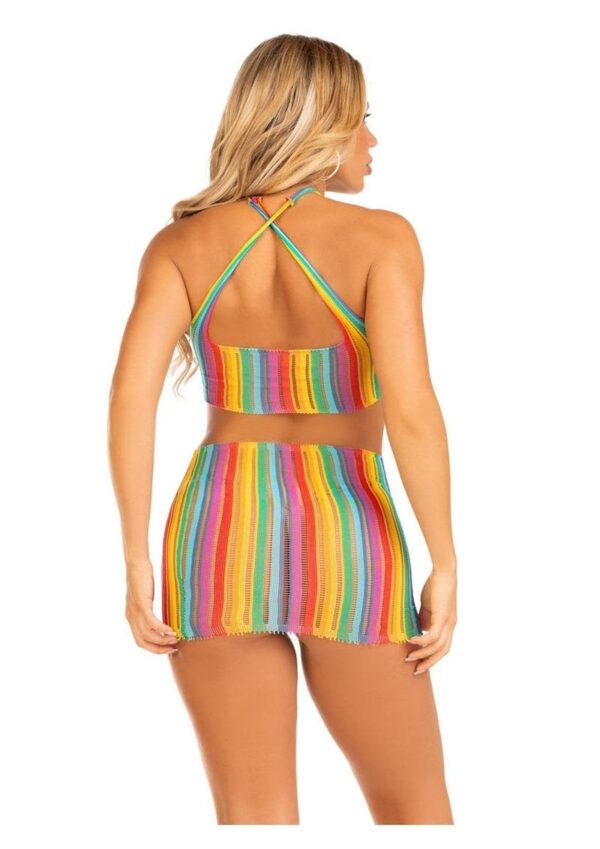 LA 87208 RAINBOW MINI DRESS - Image 2