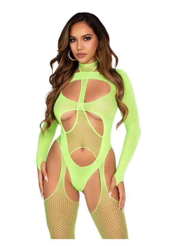 LA 89321 2PC LAYERED SUSPENDER JUMPSUIT TEDDY GREEN - Image 3