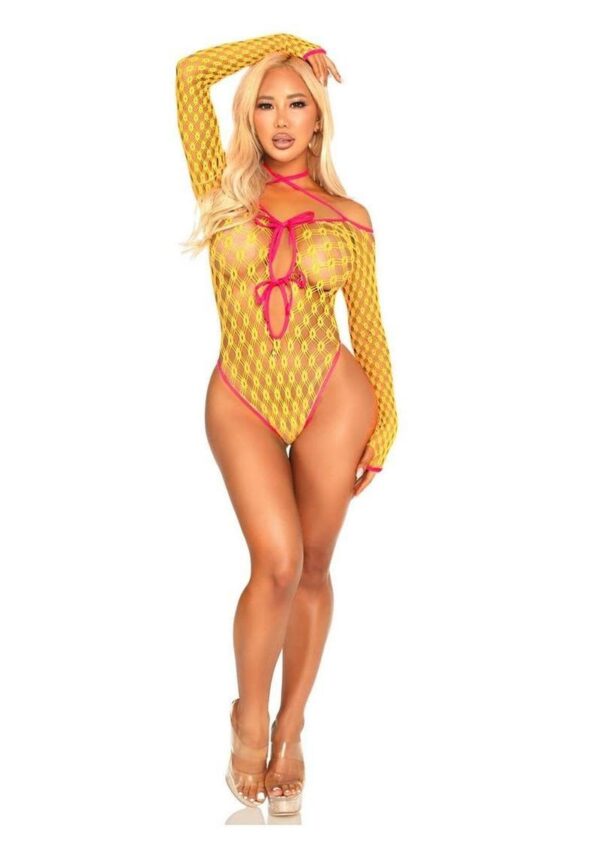 LA 89350 EYELET NET TEDDT NEON ORANGE
