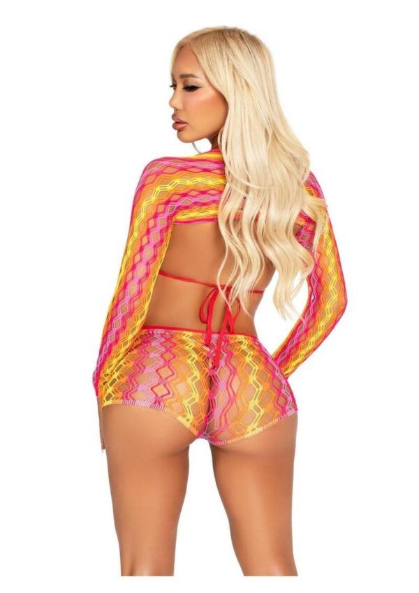 LA 89352 3PC ZIG ZAG NET MULTICOLOR - Image 2