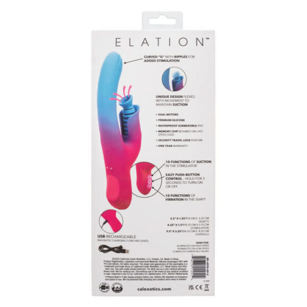 CAL EX ELATION DUAL STIMULATOR W/SUCTION - Image 2