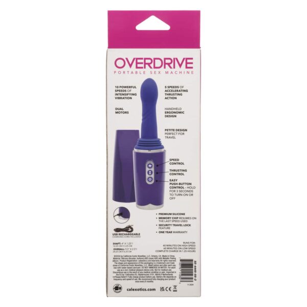 CAL EX OVERDRIVE PORTABLE SEX MACHINE PURPLE - Image 3