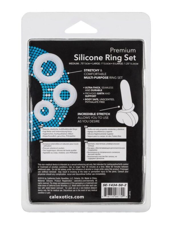 CAL EX PREMIUM SILICONE RING SET CLEAR - Image 2