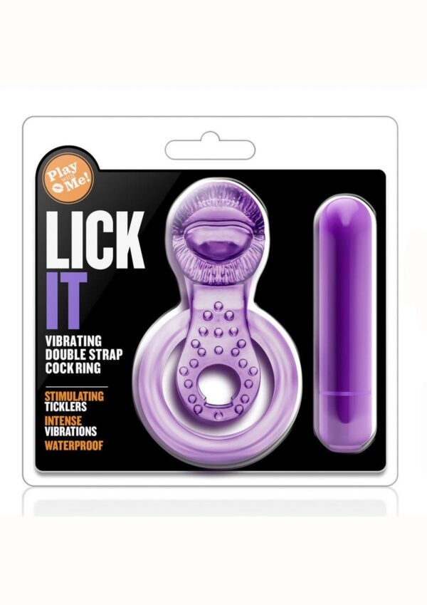 BL LICK IT VIBRATING DOUBLE STRAP RING