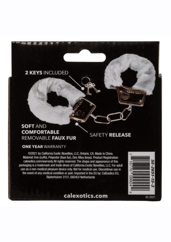 CAL EX PLAYFUL FURRY CUFFS WHT - Image 3