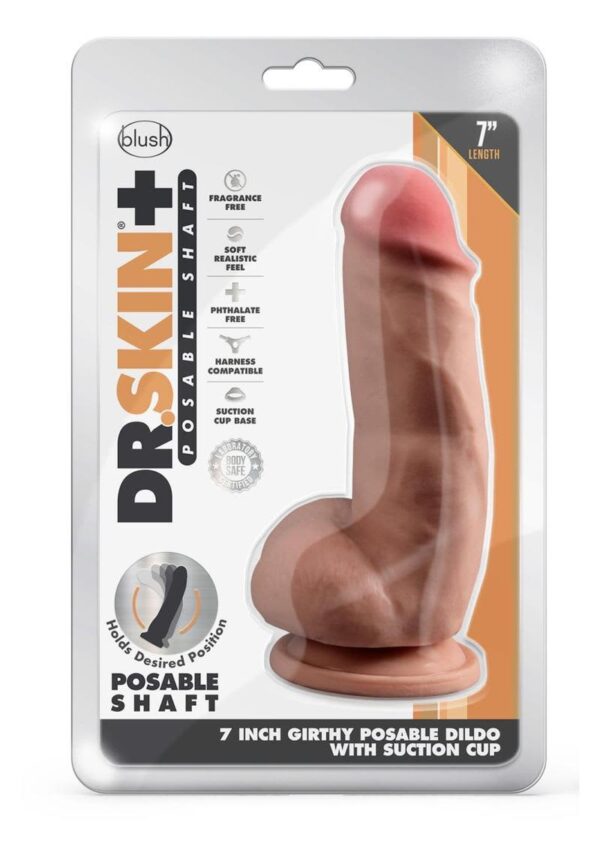 BL DR. SKIN+ 7" GIRTHY POSABLE MOCHA