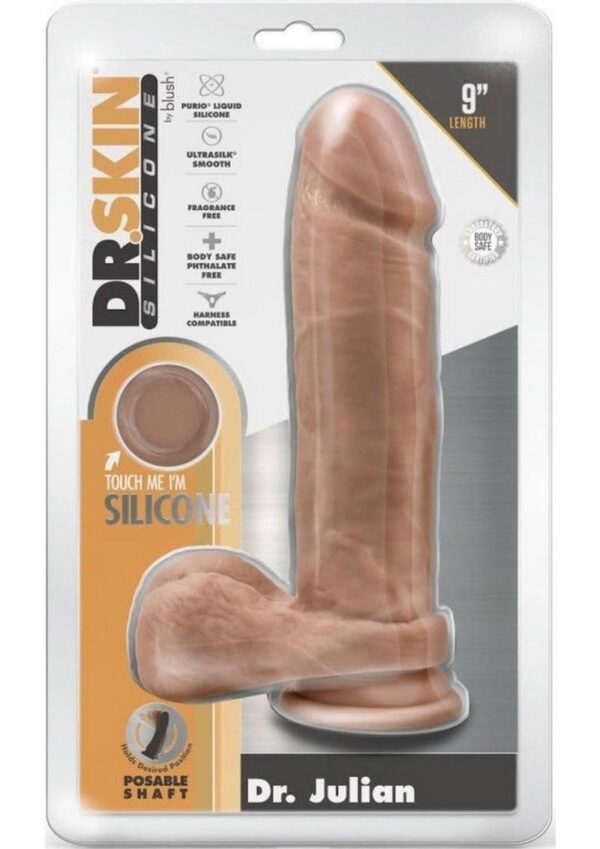 BL DR. SKIN SILICONE 9" DR. JULIAN MOCHA