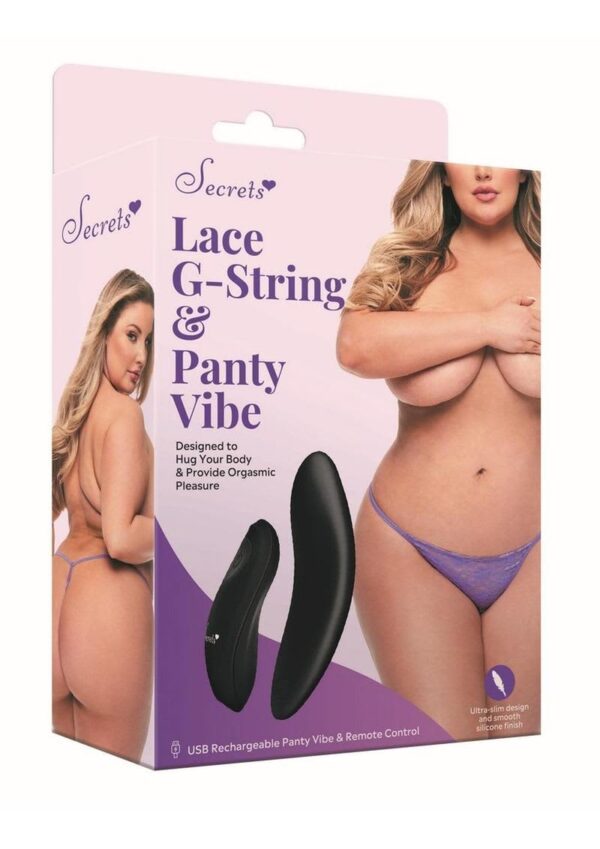 SECRETS LACE G-STRING & VIBE PURP QS