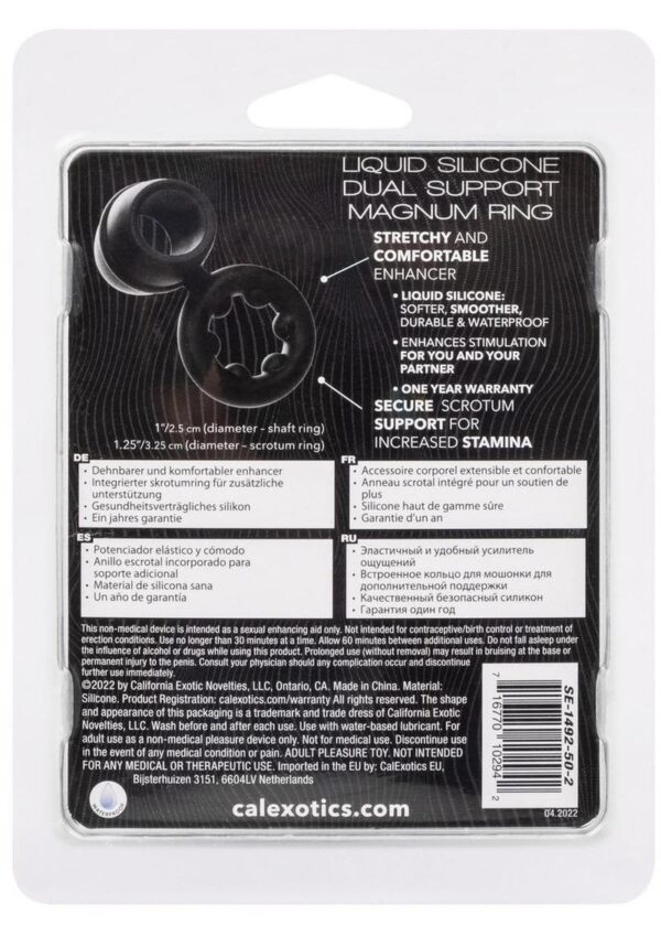 CAL EX ALPHA LIQUID SILICONE DUAL MAG BLK - Image 2