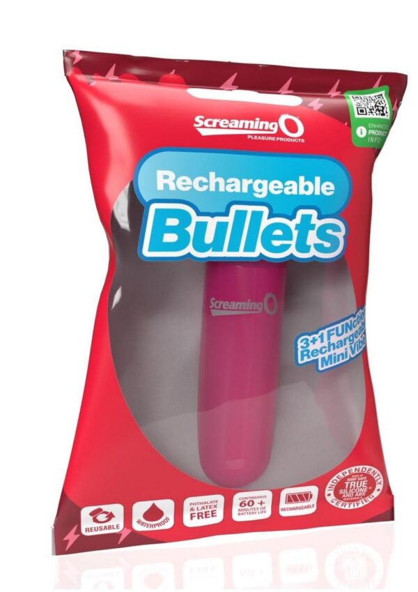 SCREAMING O RECHARGEABLE BULLETS PINK