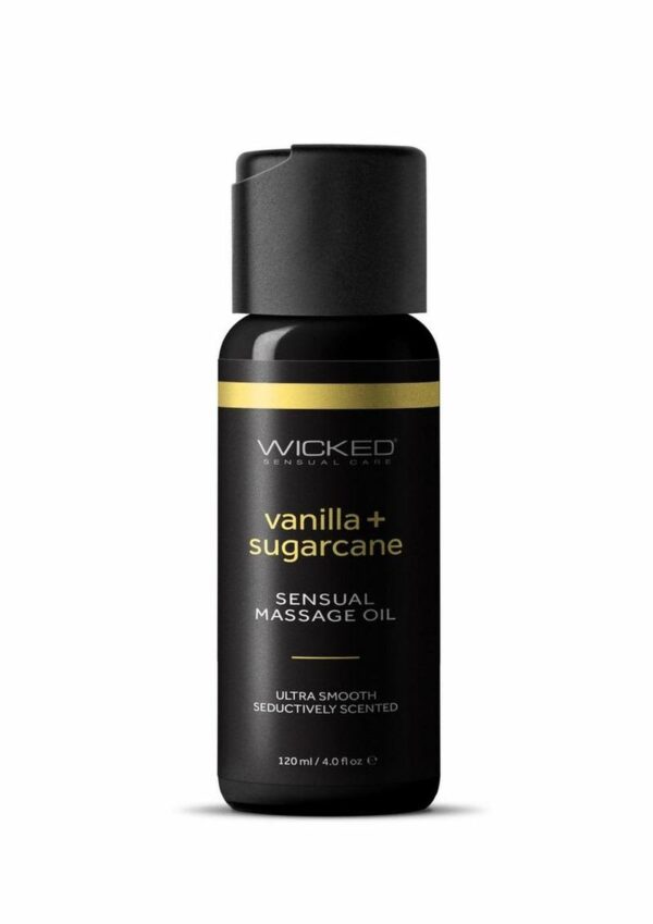 WICKED VANILLA + SUGARCANE SENSUAL MASSAGE OIL 4OZ
