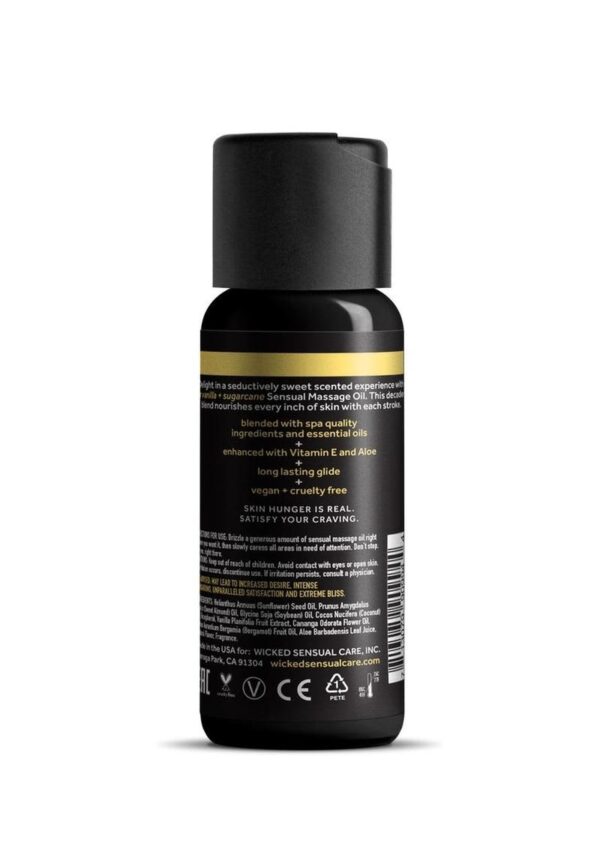 WICKED VANILLA + SUGARCANE SENSUAL MASSAGE OIL 4OZ - Image 2