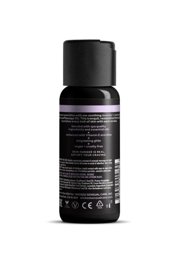WICKED LAVENDER + ROSEMARY SENSUAL MASSAGE OIL 4OZ - Image 2