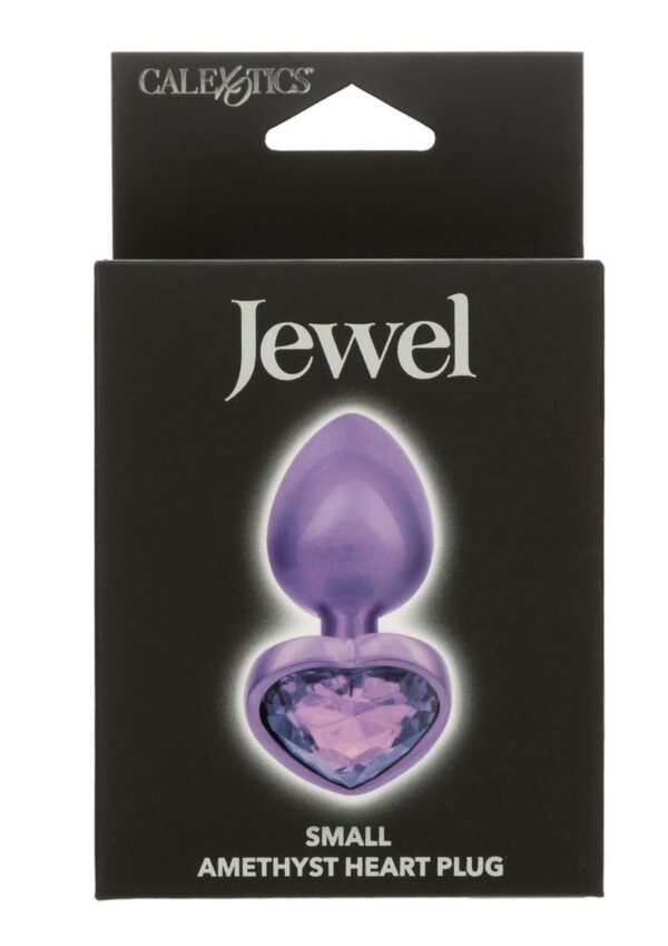 CAL EX JEWEL AMETHYST HEART PLUG PURPLE SMALL