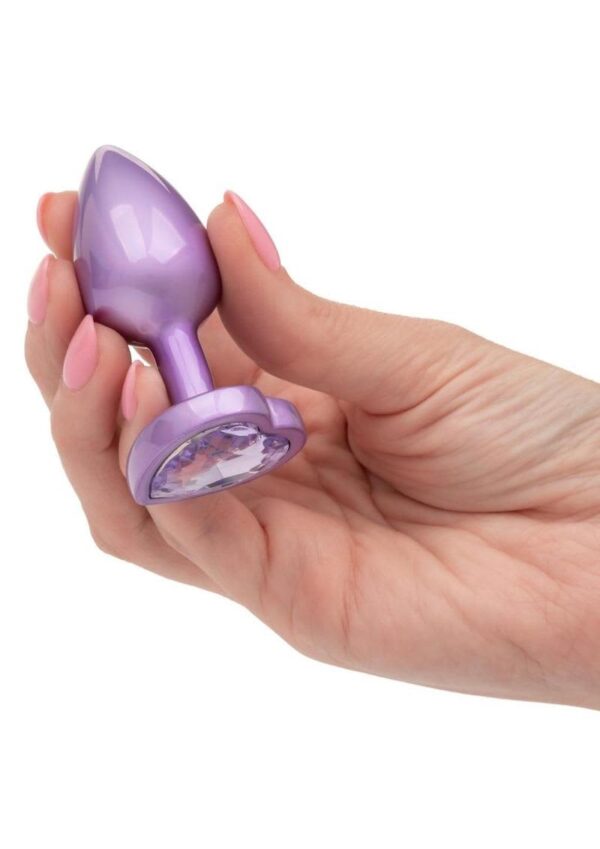 CAL EX JEWEL AMETHYST HEART PLUG PURPLE SMALL - Image 3