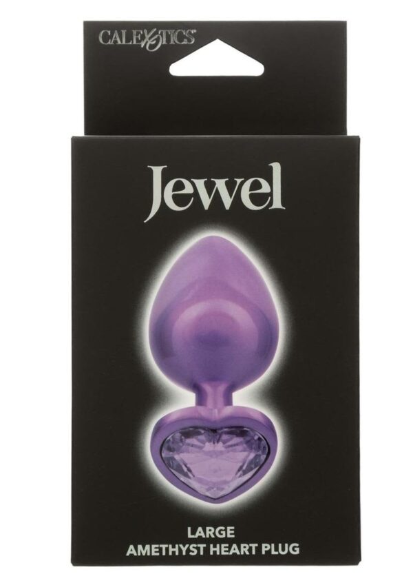 CAL EX JEWEL AMETHYST HEART PLUG PURPLE LARGE