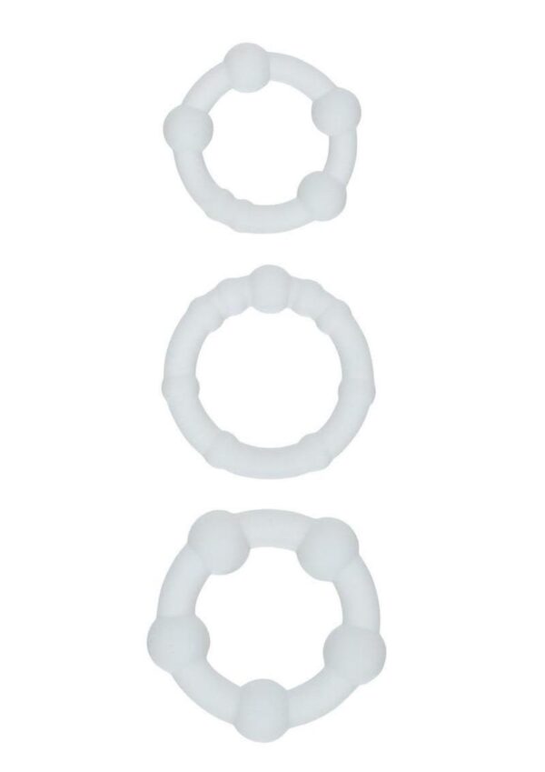 CAL EX ALPHA RING LIQUID SILICONE BEADED RINGS CLEAR - Image 3
