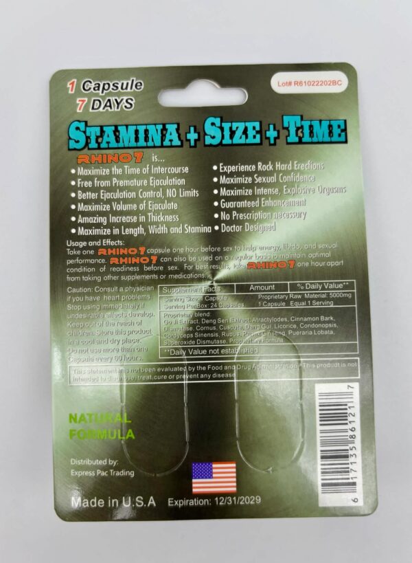PILLS RHINO 7 PLATINUM 2PK - Image 2
