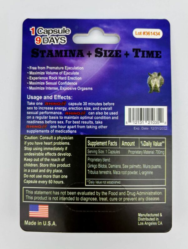 PILLS RHINO 69 2000K 2PK - Image 2