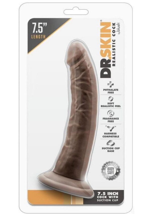 BL DR. SKIN 7.5" COCK CHOCOLATE