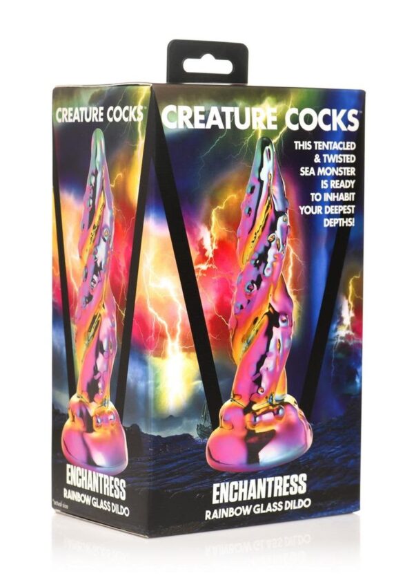 XR CREATURE COCKS ENCHNTRESS RAINBOW GLASS DILDO