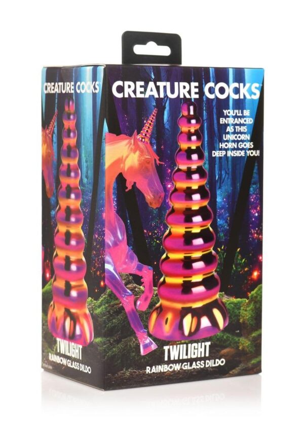 XR CREATURE COCKS TWILIGHT RAINBOW GLASS DILIDO