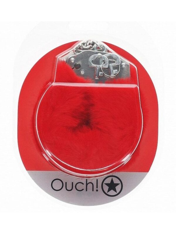 SOA OUCH! FLUFFY HANDCUFFS RED