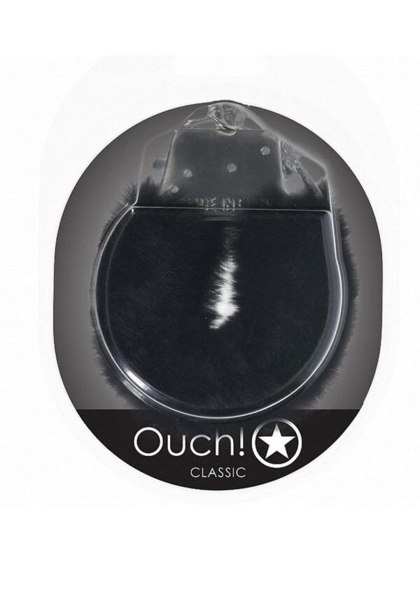 SOA OUCH! CLASSIC FURRY HANDCUFFS BLK