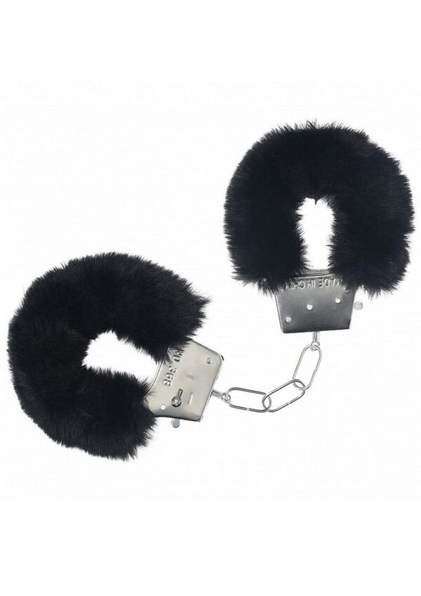 SOA OUCH! CLASSIC FURRY HANDCUFFS BLK - Image 2
