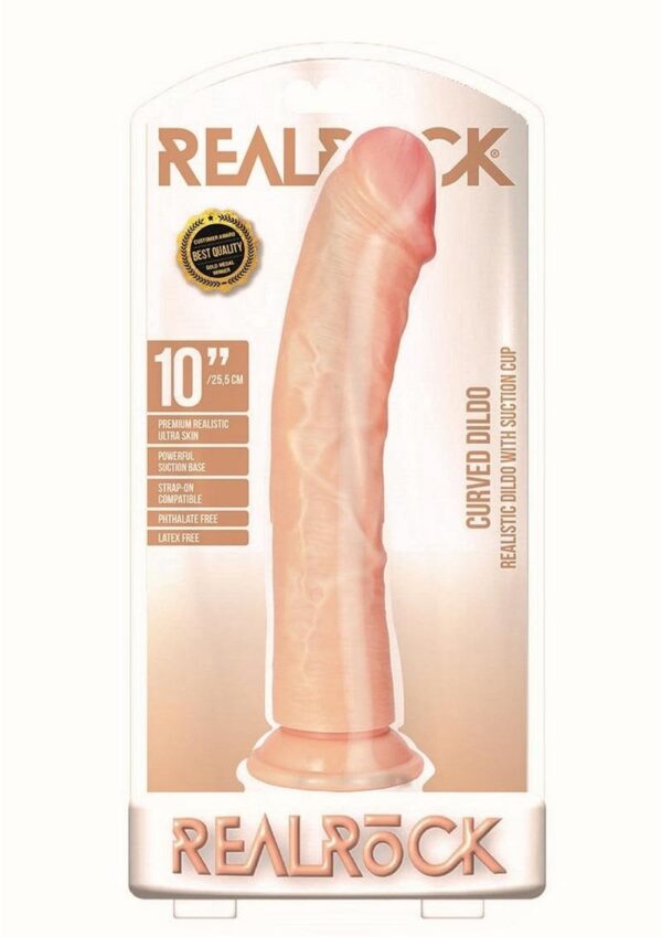 SOA REAL ROCK 10" CURVED DILDO FLESH