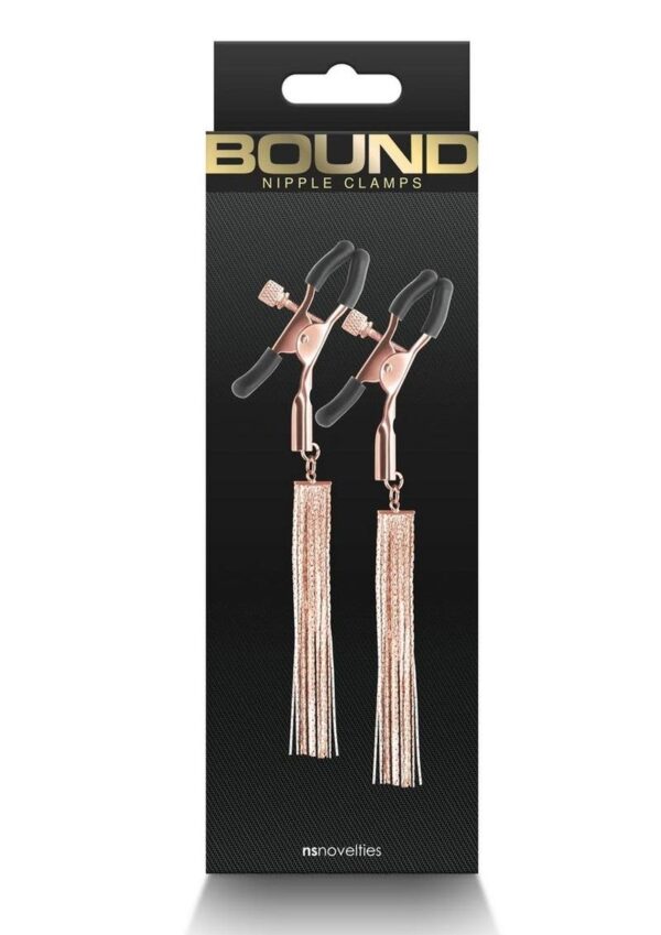 NSN BOUND NIPPLE CLAMPS TASSLES ROSE GOLD