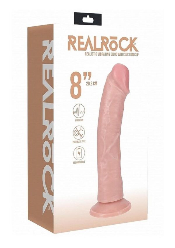 SOA REAL ROCK VIB DILDO 8" FLESH