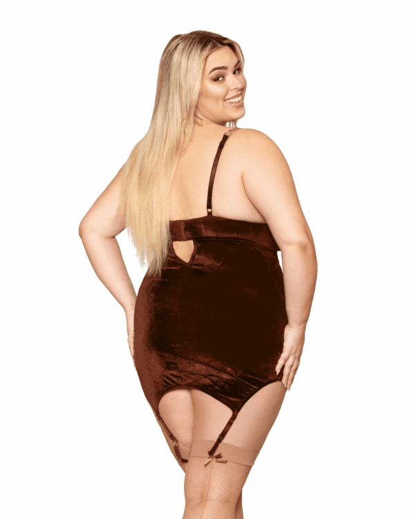 DG 13022X VELVET CHEMISE ESPRESSO 3X - Image 2