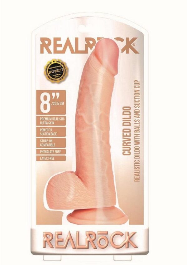 SOA REAL ROCK 8" CURVED DILDO FLESH