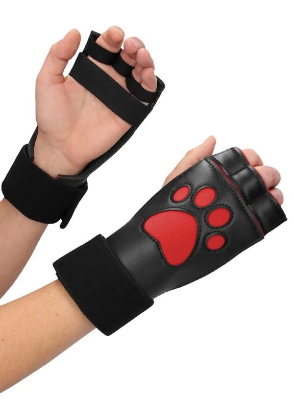 SOA OUCH! PUPPY PAW GLOVES RED - Image 2