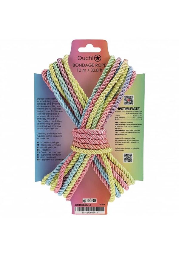 SOA OUCH! BONDAGE ROPE 32.8FT MULTICOLOR LIGHT - Image 2