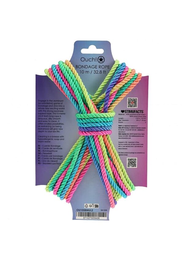 SOA OUCH! BONDAGE ROPE 32.8FT MULTICOLOR2 - Image 2
