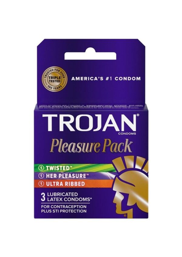 CONDOMS TROJAN PLEASURE PACK 3PK