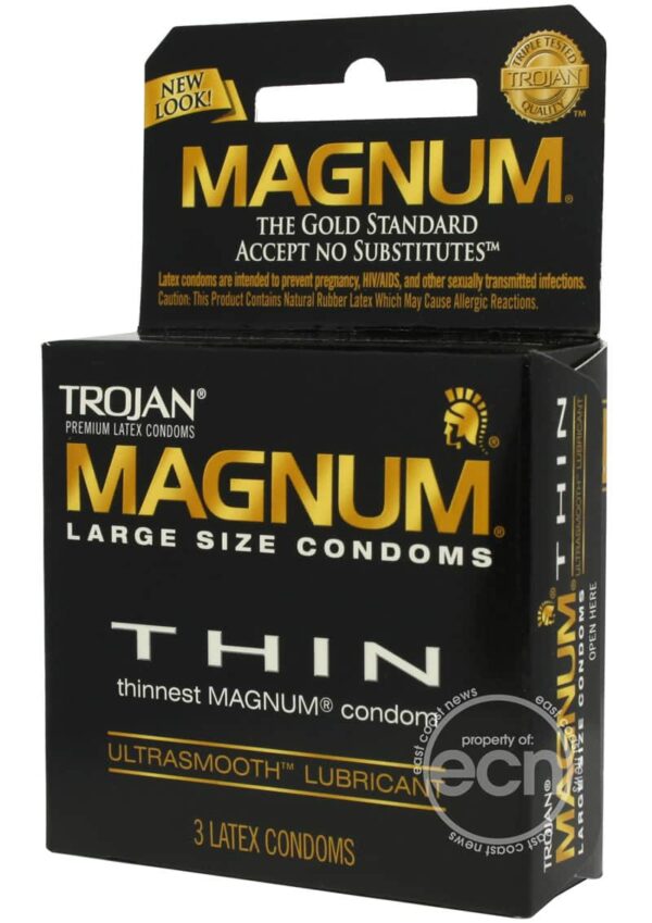 CONDOMS TROJAN MAGNUM THIN 3PK