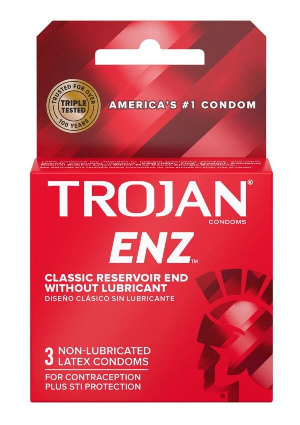 CONDOMS TROJAN-ENZ NON LUBRICATED 3PK