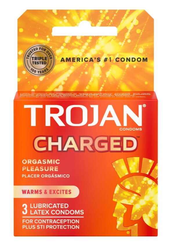 CONDOMS TROJAN CHARGED 3PK