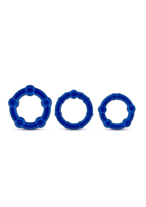 BL STAY HARD BEADED C-RING 3PK BLUE - Image 2