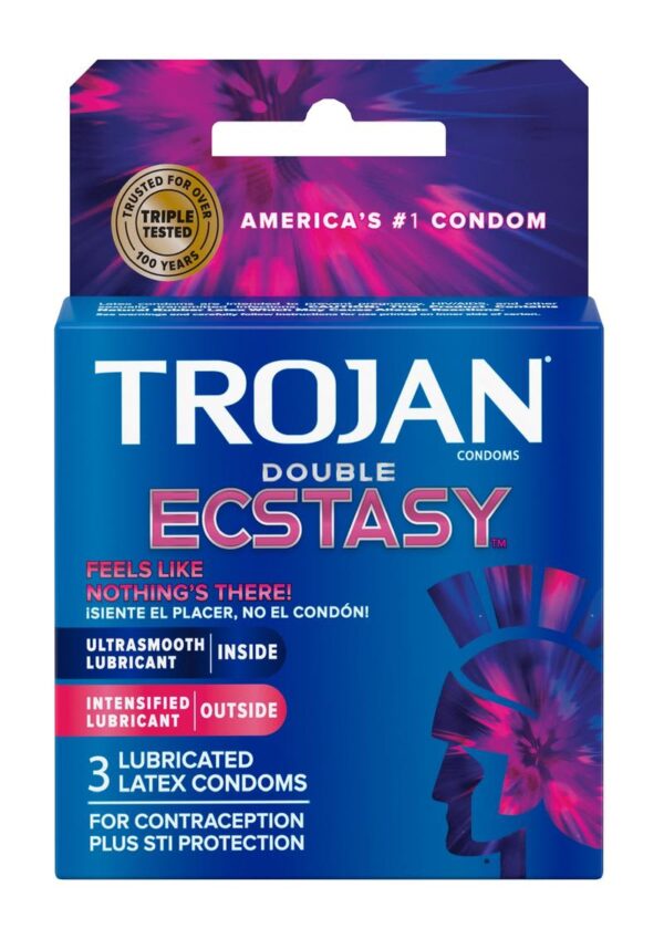 CONDOMS TROJAN DOUBLE ECSTASY 3PK
